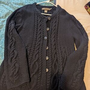 Cable Knit Black Sweater